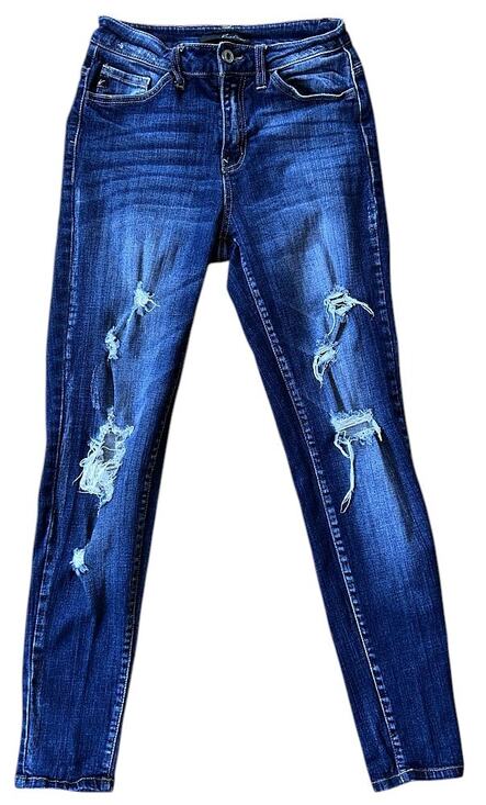 KANCAN JEANS Denim - KanCan Mid-Rise Distressed Skinny Jeans 26X28